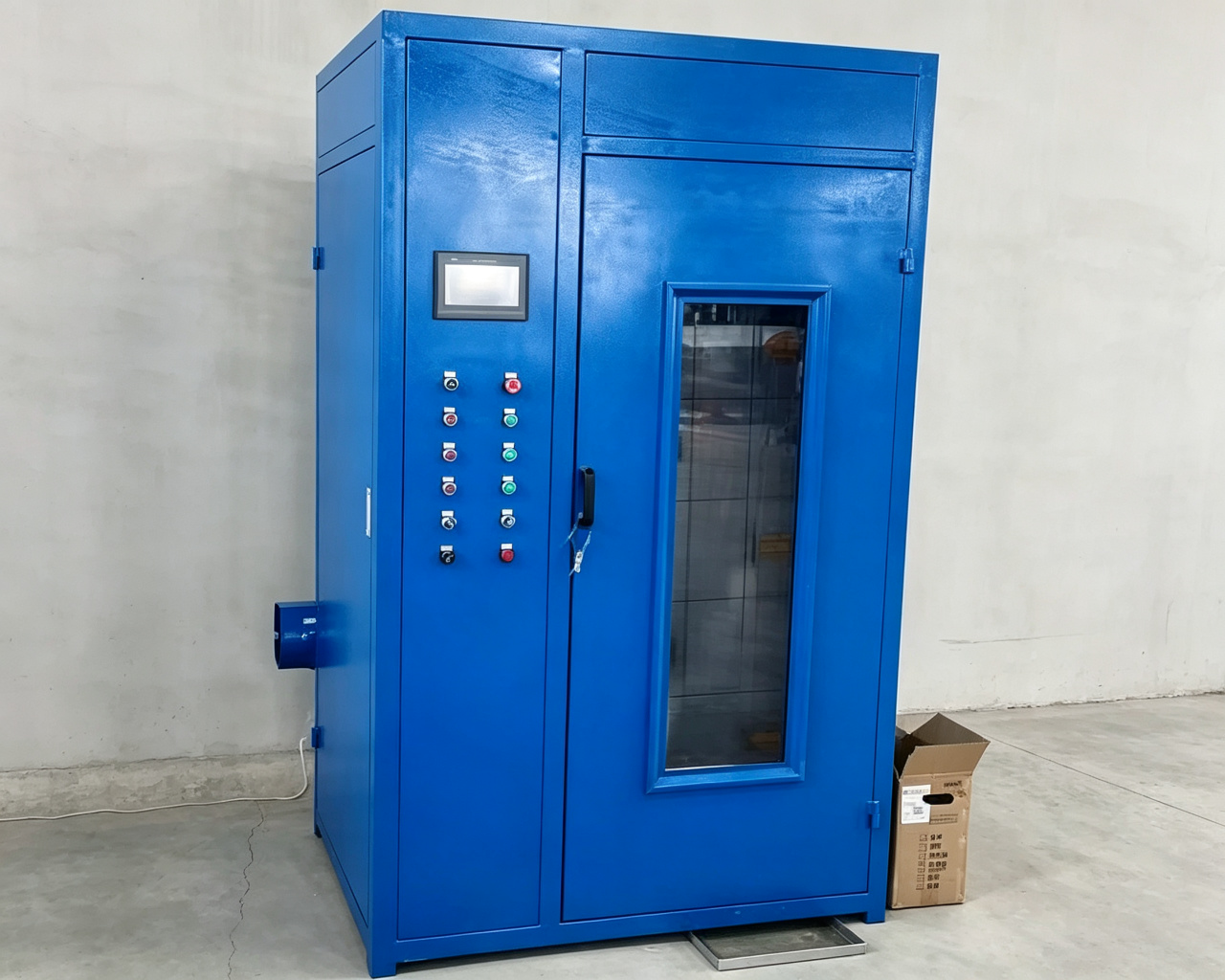 Gas cylinder spray painting room